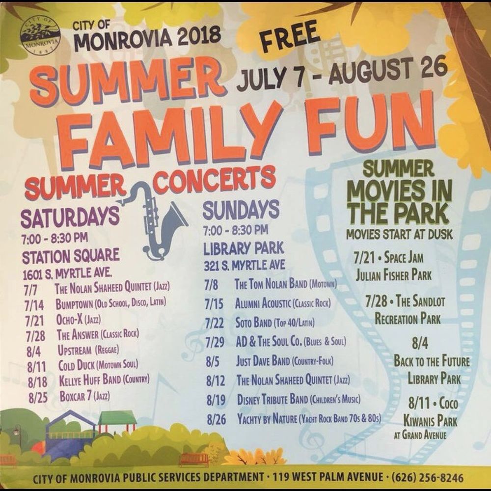 Station Square Park - Pack a picnic and get ready to boogie on the dance floor at the summer concert series; - Parks Near Me - Monrovia, California Station Square Park - Pack a picnic and get ready to boogie on the dance floor at the summer concert series; - Parks Near Me - Monrovia, California