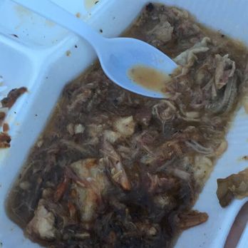 Bigs Meat Wagon & BBQ - Meat + juice is apparently worth $12. No flavor, and the brisket was chewy... super sad. - Food Trucks Near Me Bigs Meat Wagon & BBQ - Meat + juice is apparently worth $12. No flavor, and the brisket was chewy... super sad. - Food Trucks Near Me