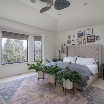 Aero Drapery & Blind - Roman shades provide a classic but modern look in this beautiful bedroom. - Shades & Blinds Near Me - Maple Grove, Minnesota Aero Drapery & Blind - Roman shades provide a classic but modern look in this beautiful bedroom. - Shades & Blinds Near Me - Maple Grove, Minnesota