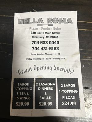 Menu photo 4 Bella Roma Salisbury, NC Menu photo 4 Bella Roma Salisbury, NC