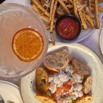 Angel Oak Restaurant - Shrimp Ceviche  Truffle fries - New American Near Me - Johns Island, South Carolina