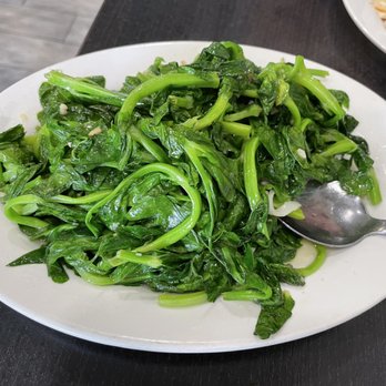 Dumpling Depot - Snow Pea Leaves with Garlic - Dim Sum Near Me - Sunnyvale, California