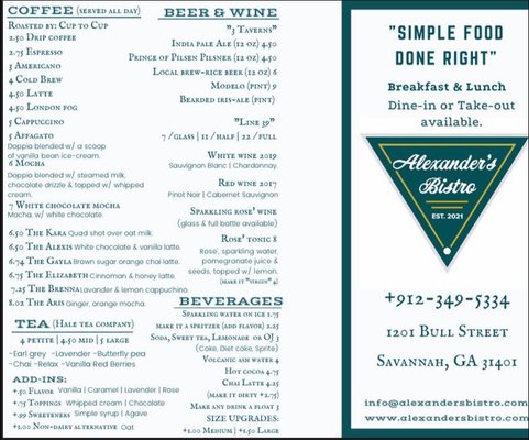 Menu photo 5 Alexander's Bistro Savannah, GA