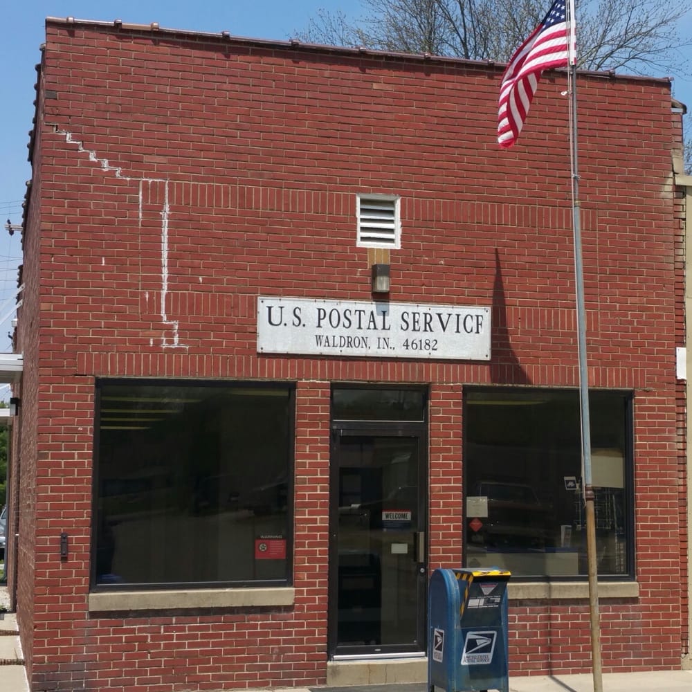 WALDRON POST OFFICE 108 E Washington St, Waldron, Indiana Post
