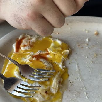 Arcade Restaurant - Uncooked Eggs from the Redneck Breakfast Plate - Diners Near Me - Memphis, Tennessee Arcade Restaurant - Uncooked Eggs from the Redneck Breakfast Plate - Diners Near Me - Memphis, Tennessee