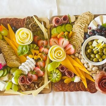 Sweet Cheesus Charcuterie - a platter of fruit and cheeses - Food Delivery Services Near Me Sweet Cheesus Charcuterie - a platter of fruit and cheeses - Food Delivery Services Near Me