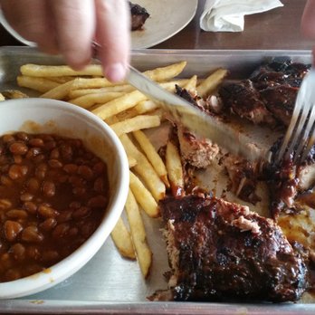 Weber's Front Row - 20 oz pork steak, beans n fries. Thursday special for $10 - Bars Near Me - Arnold, Missouri