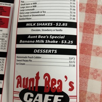 Aunt Bea's Cafe - Menu - New American Near Me - Rock Island, Illinois