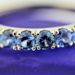 Aric King's Whitefish Goldsmiths - Mt Yogo Sapphire anniversary band.