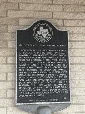 Menu photo 1 Gaido's Galveston, TX
