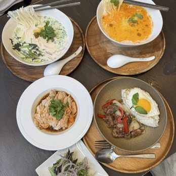 Rin-Tei - Poached chicken, Pra Kao Braised Beef, Soy Pho with Chicken (Yuzu) and with Keema Curry (minced pork) - Asian Fusion Near Me - San Mateo, California Rin-Tei - Poached chicken, Pra Kao Braised Beef, Soy Pho with Chicken (Yuzu) and with Keema Curry (minced pork) - Asian Fusion Near Me - San Mateo, California