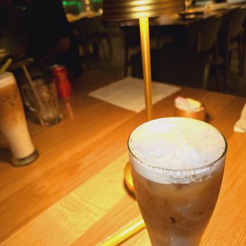 Darna Mediterranean Eatery - Iced pistachio latte was the perfect ending to a fantastic meal - Mediterranean Near Me - Plano, Texas
