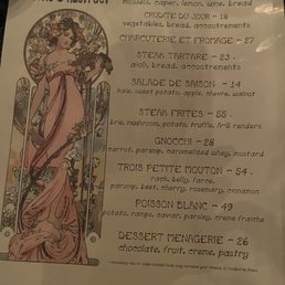 BTA menu BTA menu