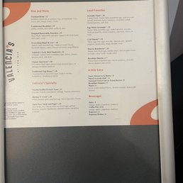 Breakfast menu Breakfast menu