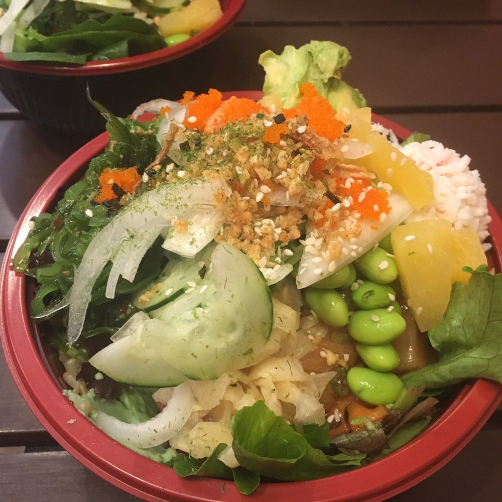 Poki Bar - Arcadia - Medium ($10) 3 scoops of protein - Sushi Bars Near Me - Arcadia, California Poki Bar - Arcadia - Medium ($10) 3 scoops of protein - Sushi Bars Near Me - Arcadia, California