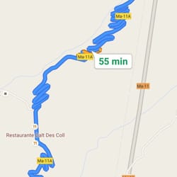 Jumeirah - Drive to Soller if you want to do the 57 hair pin turns.  Looks worse than it is, we did it with no problems.