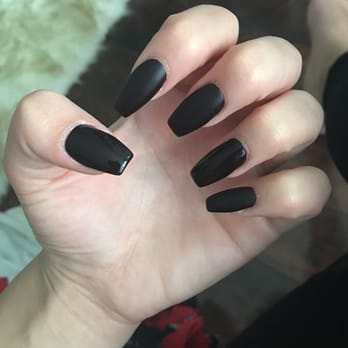Bella Nails & Spa - Coffin cut nails with matte and shiny finish. I have very big and long nail beds but he made this style for my nails really well! - Skin Care Near Me - Riverside, California
