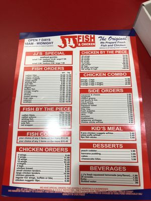 Menu photo 6 JJ Fish and Chicken Fairfield, CA