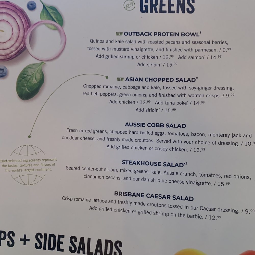 Outback Steakhouse - Menu - Steakhouses Near Me - San Marcos, California
