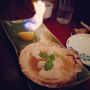 Yopparai - The masterpiece of every meal I've had there -- butter scallops with flaming salt - Izakaya Near Me - New York, New York Yopparai - The masterpiece of every meal I've had there -- butter scallops with flaming salt - Izakaya Near Me - New York, New York