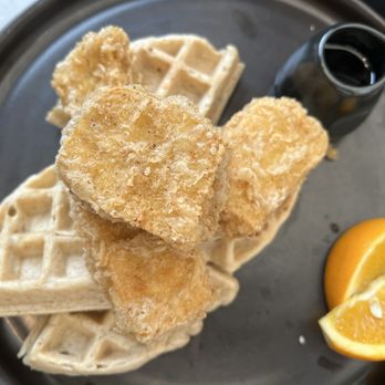 The Plot - Chicken and waffles: YUM! - Vegan Near Me - Costa Mesa, California The Plot - Chicken and waffles: YUM! - Vegan Near Me - Costa Mesa, California