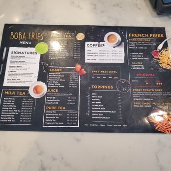 Boba Fries - Their simple menu - Bubble Tea Near Me - Elmhurst, New York Boba Fries - Their simple menu - Bubble Tea Near Me - Elmhurst, New York