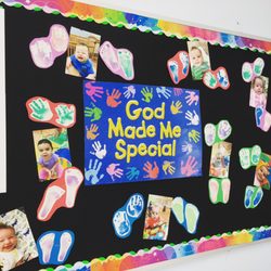 The Little Lamb Christian School - Even our infants do art time! These hand and foot prints are adorable!