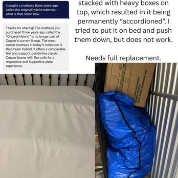 3 Men Movers - Houston - My new expensive mattress was stored upright and with heavy boxes on top of it, resulting in it being destroyed. They refused to cover cost. - Movers Near Me - Houston, Texas