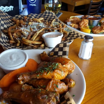 Hideaway Tavern - Chicken, blue cheese fries, and angry pirate prawns. - New American Near Me - Bend, Oregon Hideaway Tavern - Chicken, blue cheese fries, and angry pirate prawns. - New American Near Me - Bend, Oregon