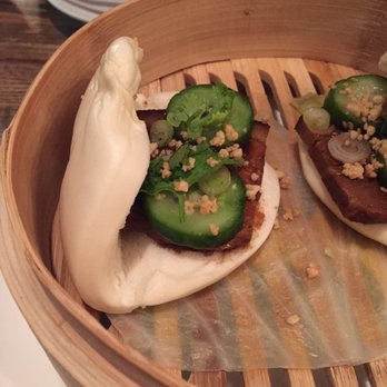 Roots - Pork buns at roots. The meat is tender, but at a whopping $8 for 2 buns, it's a little too pricey. Delicious though! - Asian Fusion Near Me - Princeton, New Jersey