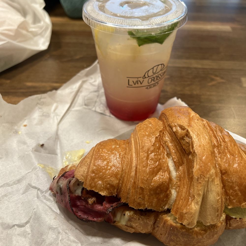 Lviv Croissants - Lemonade and Pastrami sandwich - Sandwiches Near Me - Kent, Washington Lviv Croissants - Lemonade and Pastrami sandwich - Sandwiches Near Me - Kent, Washington