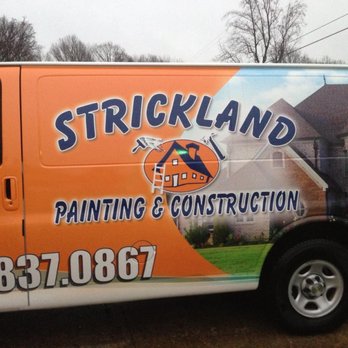 Strickland Construction - a van with a logo on it - General Contractors Near Me - Munford, Tennessee