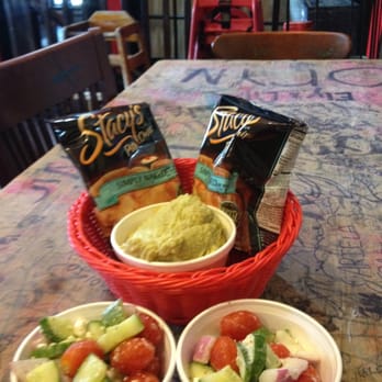 Yellow Dog Eats - Nice appetizer, avocado hummus and tomato cucumber feta salad - Sandwiches Near Me - Windermere, Florida Yellow Dog Eats - Nice appetizer, avocado hummus and tomato cucumber feta salad - Sandwiches Near Me - Windermere, Florida