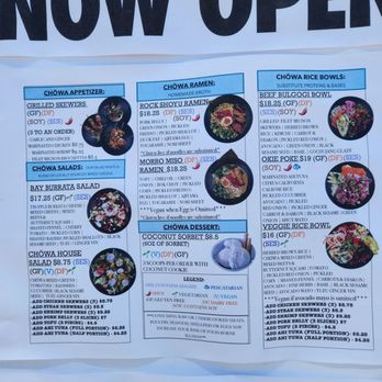 Chowa Bowl - Menu - Salad Near Me - Pismo Beach, California Chowa Bowl - Menu - Salad Near Me - Pismo Beach, California