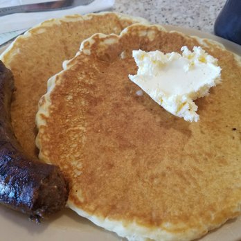 Harvey's Restaurant - Pancake and Sausage Breakfast (also comes with eggs, not pictured) - Southern Near Me - Greenville, North Carolina Harvey's Restaurant - Pancake and Sausage Breakfast (also comes with eggs, not pictured) - Southern Near Me - Greenville, North Carolina