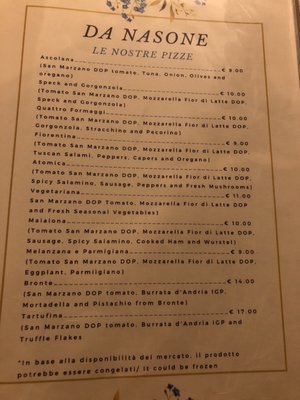 Menu photo 1 Da Nasone Florence, FI