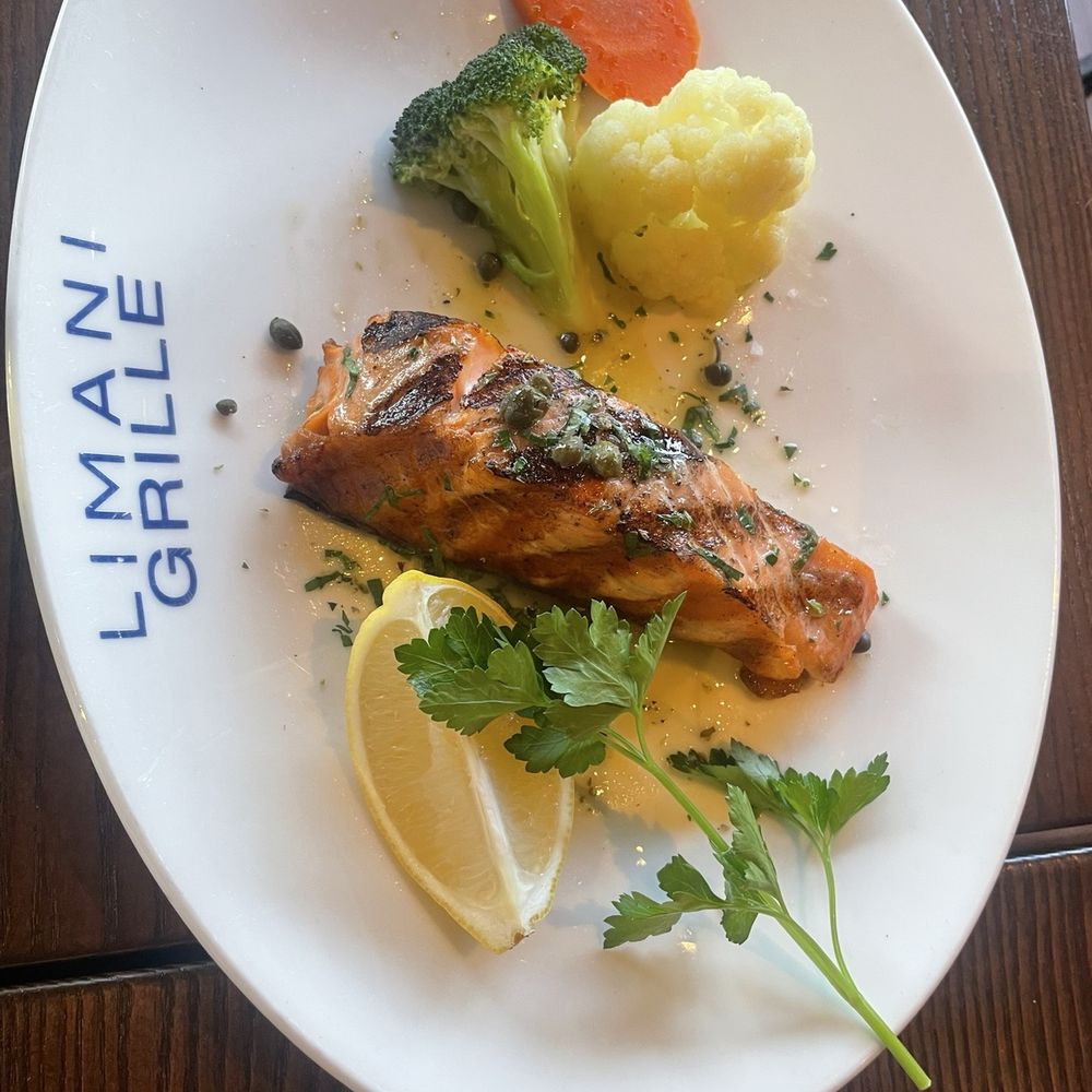 Limani Grille - Salmon from the lunch prefix menu - Bars Near Me - Boston, Massachusetts Limani Grille - Salmon from the lunch prefix menu - Bars Near Me - Boston, Massachusetts