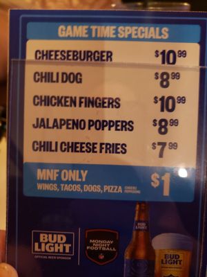 Menu photo 1 O'Aces Bar & Grill Las Vegas, NV