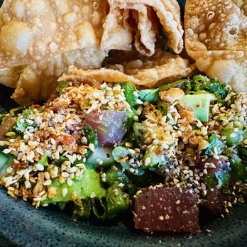 Junior's on Harrison - Tuna Poke w/Wonton - New American Near Me - New Orleans, Louisiana Junior's on Harrison - Tuna Poke w/Wonton - New American Near Me - New Orleans, Louisiana