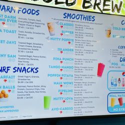 Surf Bar - Menu