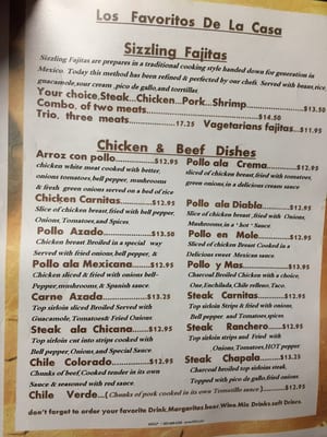Menu photo 7 Armando's Mexican Restaurant Lowell, OR