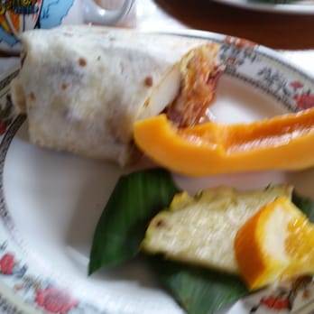 The Coffee Shack - The breakfast burrito split for two - Coffee & Tea Near Me - Captain Cook, Hawaii