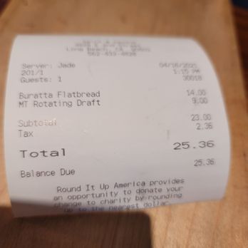 Saint & Second - My total for pizza and a beer - New American Near Me - Long Beach, California Saint & Second - My total for pizza and a beer - New American Near Me - Long Beach, California
