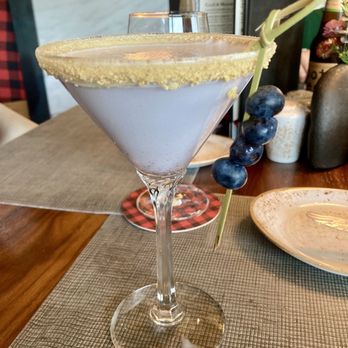Timber Kitchen & Bar - Blueberry Cobbler Martini - New American Near Me - Bangor, Maine
