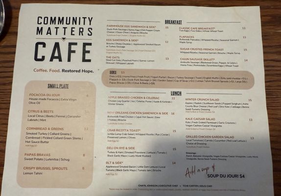 Menu photo 5 Community Matters Cafe Charlotte, NC