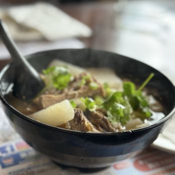 WeChat Cafe - Beef Stew Daikon Soup with Flat Rice Noodie - Cafes Near Me - El Monte, California