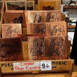 Yippee Yi Yo - Copper post cards. So cool!