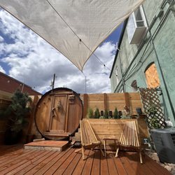 Garden Sauna - sauna entrance