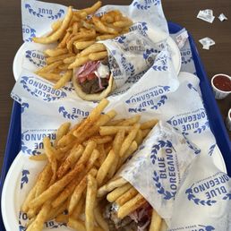 Gyros with seasoned French fries