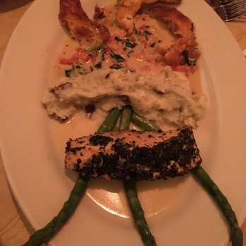 The Cheesecake Factory - Shrimp scampi and herb crusted salmon - Desserts Near Me - Wayne, New Jersey The Cheesecake Factory - Shrimp scampi and herb crusted salmon - Desserts Near Me - Wayne, New Jersey